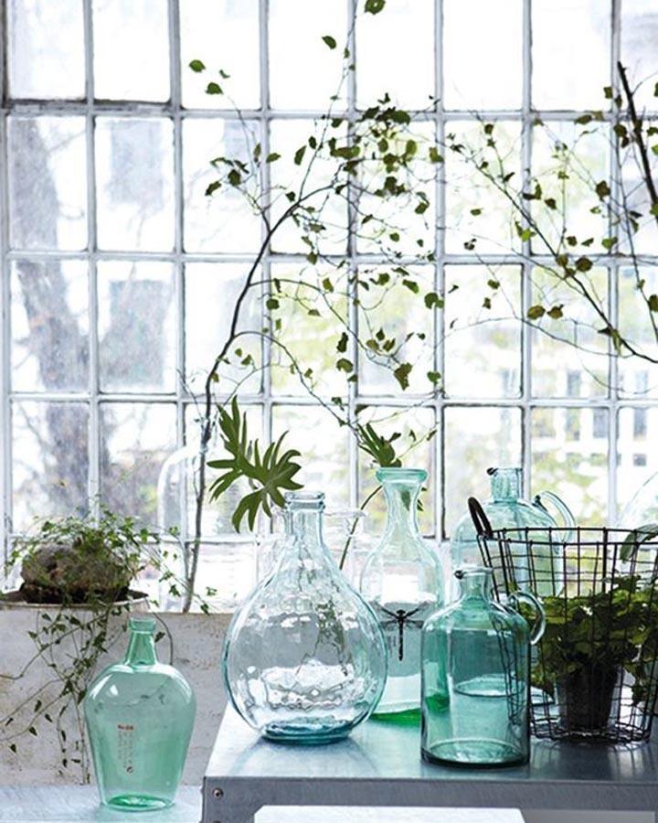 botanisch interieur tak in glas